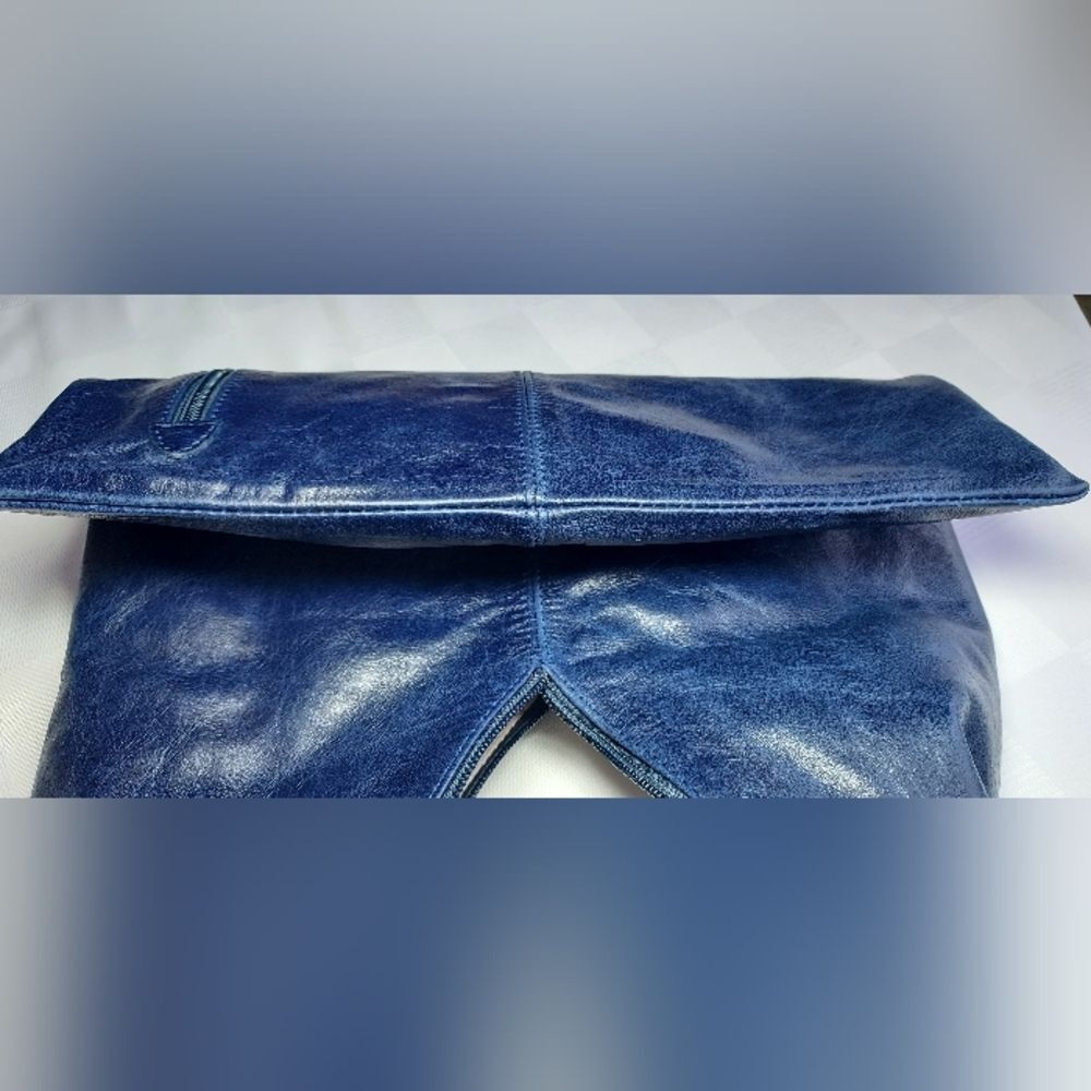Cristina Leizzarrague Boho- Chic Leather Bag Navy Blue RARE FIND! - Picture 15 of 16